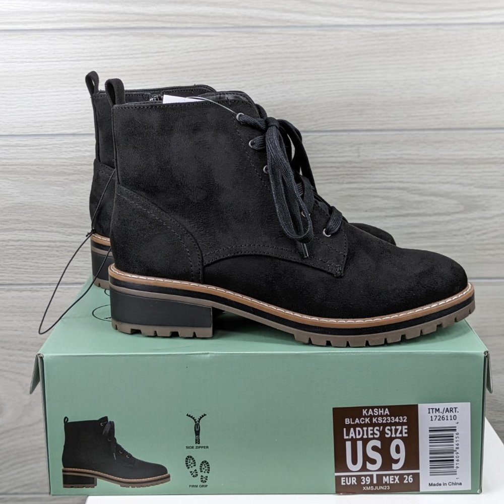 NEW Kensie KASHA Lace up Heeled Booties 9 - Picture 3 of 6